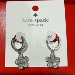Kate Spade Silver Floral Charm Earrings